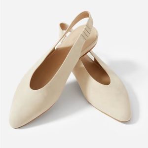 Everlane Cream Slingback Flats